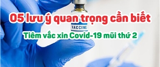 Tiêm vắc xin Covid-19 mũi thứ 2: 05 lưu ý quan trọng cần biết